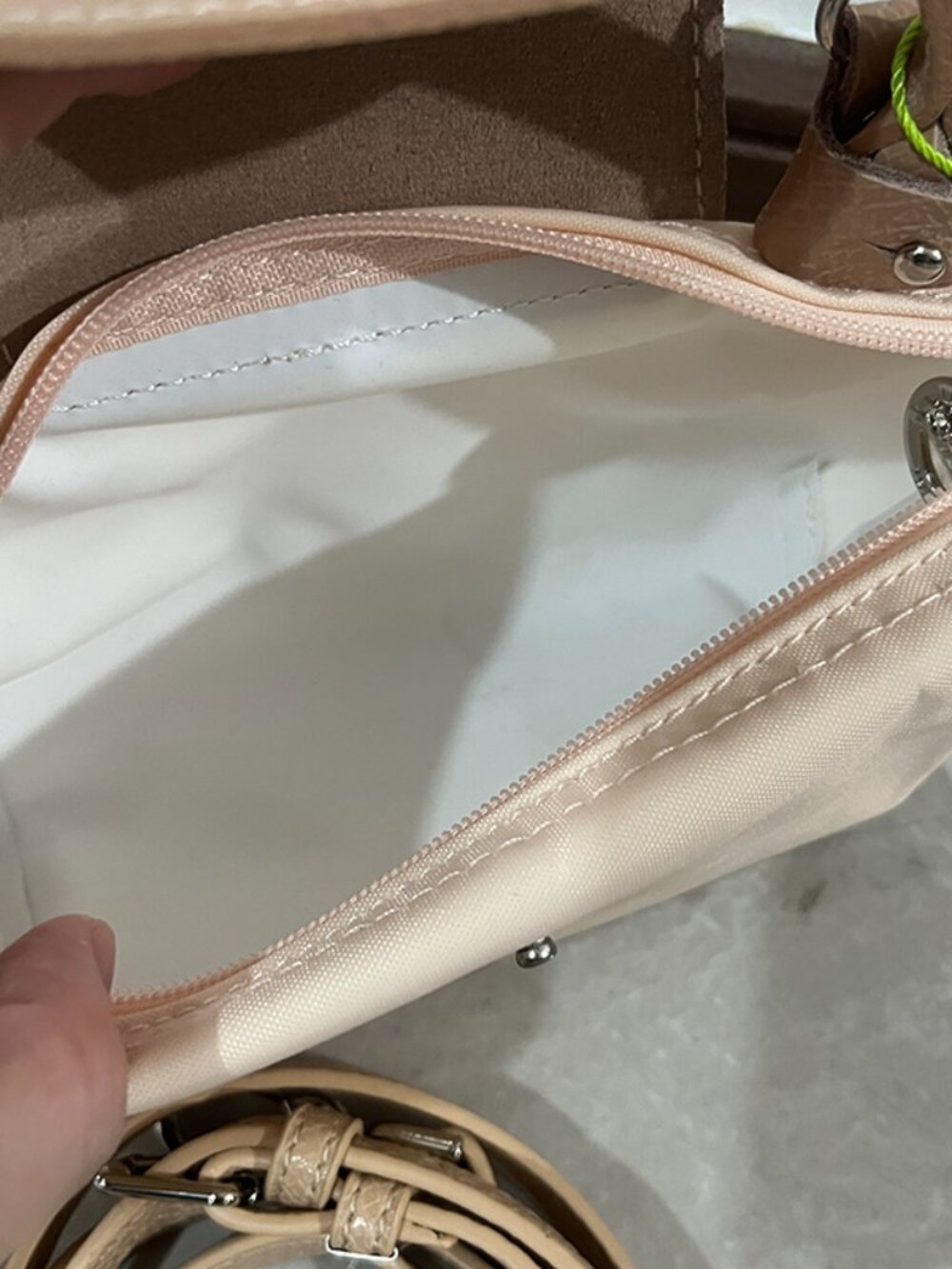Longchamp Le Pliage Canvas And Leather Cosmetics Case - Picture 7 of 7